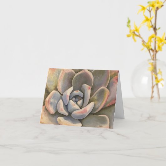 Succulent Kaart (Gele Bloem)