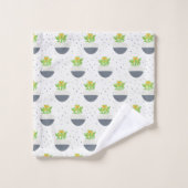 Succulent Kalanchoe Plant Mam Pattern Bad Handdoek (Wasdoekje)