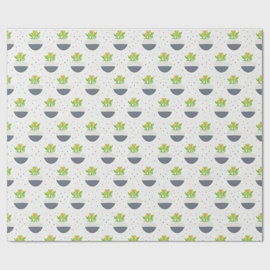 Succulent Kalanchoe Plant Mam Pattern Cadeaupapier (Vlak)