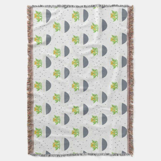 Succulent Kalanchoe Plant Mam Pattern Deken (Voorkant Verticaal)