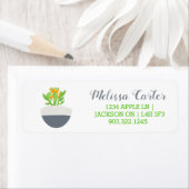 Succulent Kalanchoe Plant Mam Pattern Etiket (Insitu)