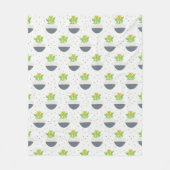 Succulent Kalanchoe Plant Mam Pattern Fleece Deken (Voorkant)