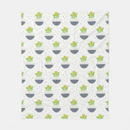 Succulent Kalanchoe Plant Mam Pattern Fleece Deken