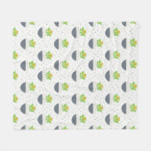 Succulent Kalanchoe Plant Mam Pattern Fleece Deken (Voorkant (Horizontaal))