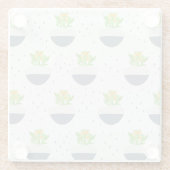 Succulent Kalanchoe Plant Mam Pattern Glazen Onderzetter (Achterkant)