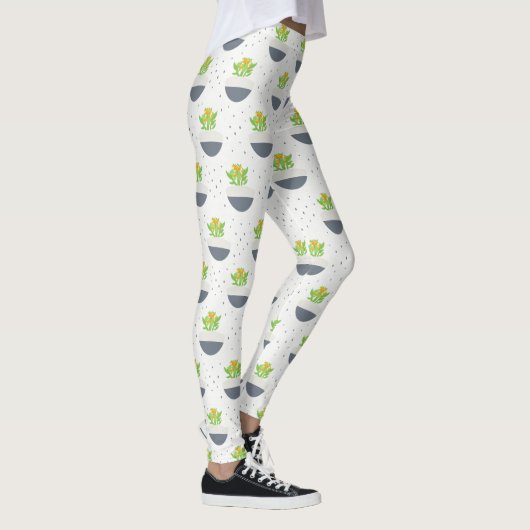 Succulent Kalanchoe Plant Mam Pattern Leggings (Rechts)