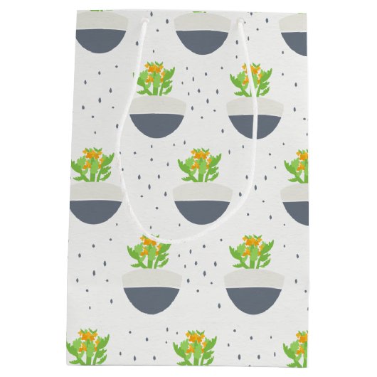 Succulent Kalanchoe Plant Mam Pattern Medium Cadeauzakje (Achterkant)