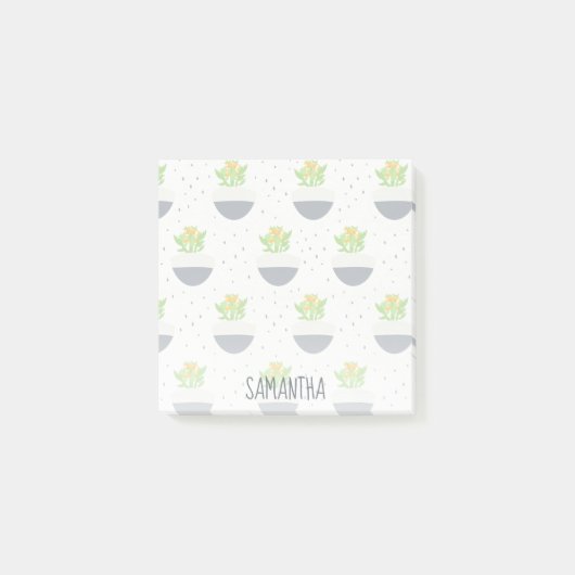Succulent Kalanchoe Plant Mam Pattern Post-it® Notes (Voorkant)