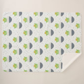 Succulent Kalanchoe Plant Mam Pattern Sherpa Deken (Voorkant (horizontaal))