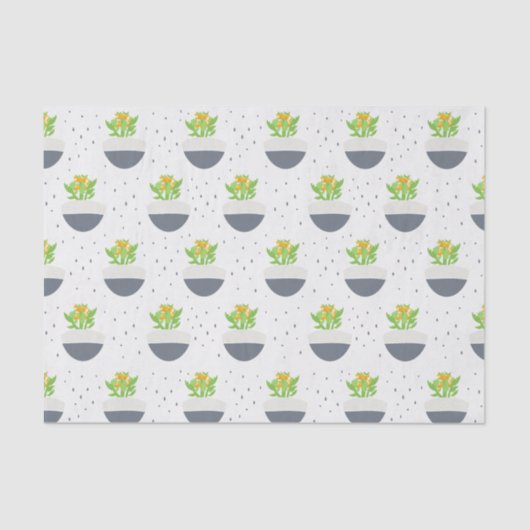 Succulent Kalanchoe Plant Mam Pattern Tissuepapier (Voorkant)