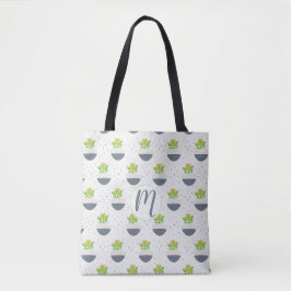 Succulent Kalanchoe Plant Mam Pattern Tote Bag