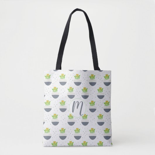 Succulent Kalanchoe Plant Mam Pattern Tote Bag (Voorkant)