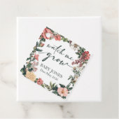 Succulent Kijk me groeien Baby shower gunst Label (In situ)