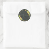 SUCCULENT KRAFT ORANJE FLORALE WATERVERF WEDING RONDE STICKER (Tas)