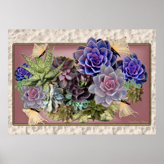 Succulent Kunst Poster (Voorkant)
