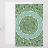Succulent Mandala Briefpapier (Voorkant / Achterkant)