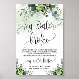 Succulent Mijn teken van de waterafbrekende tafel Poster