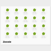 Succulent minimale elegante bruiloft dank u ronde sticker (Vel)