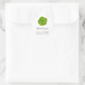 Succulent minimale elegante bruiloft dank u ronde sticker (Tas)