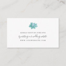 Succulent monogram bruiloft RSVP online