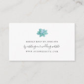 Succulent monogram bruiloft RSVP online Informatiekaartje (Voorkant)