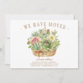 Succulent Moving Announge Kaart (Voorkant)