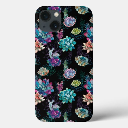 Succulent naadloos patroon Case-Mate iPhone case (Achterkant)