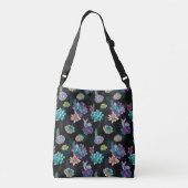 Succulent naadloos patroon crossbody tas (Achterkant)