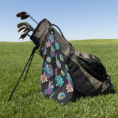 Succulent naadloos patroon golfhanddoek (Groen)