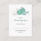 Succulent No Wrap Vrijgezellenfeest aanvraag label Informatiekaartje (Achterkant)