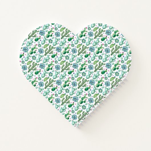 Succulent notebook Heart-Shaped Notitieboek (Achterkant)
