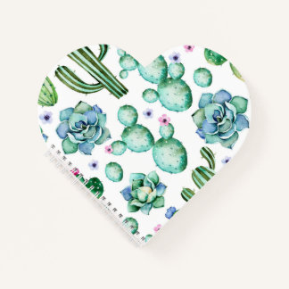 Succulent notebook Heart-Shaped Notitieboek