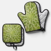 Succulent Oven Mitt en Pot Houder Ovenwant & Pannenlap Set (Voorkant / Achterkant)
