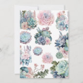 Succulent | Pastel Baby shower Kaart (Achterkant)