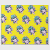 Succulent Pastel Decay Yellow Cadeaupapier (Vlak)
