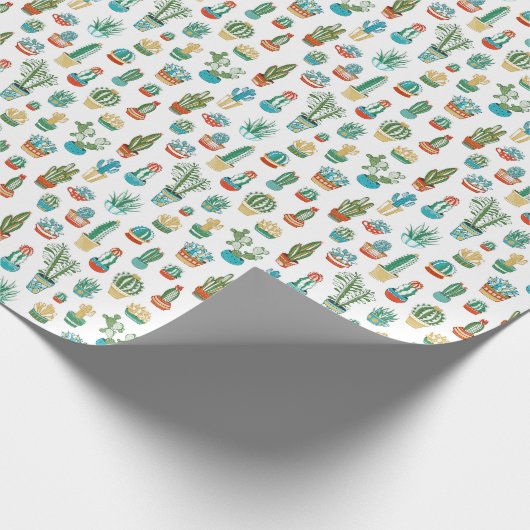 Succulent Patroon Cadeaupapier (Hoek)