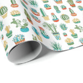 Succulent Patroon Cadeaupapier (Rol Hoek)