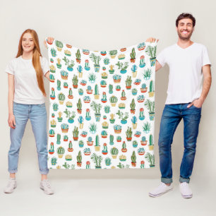Succulent Patroon Fleece Deken