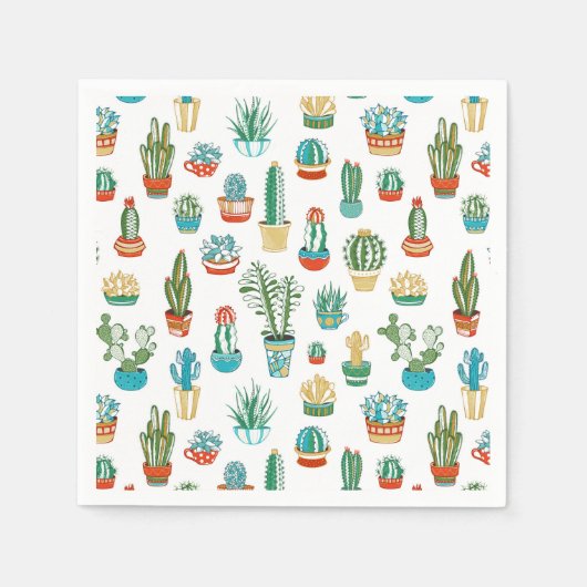 Succulent Patroon Servet (Voorkant)