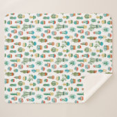 Succulent Patroon Sherpa Deken (Voorkant (horizontaal))