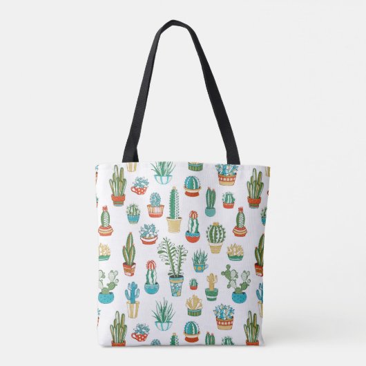 Succulent Patroon Tote Bag (Achterkant)