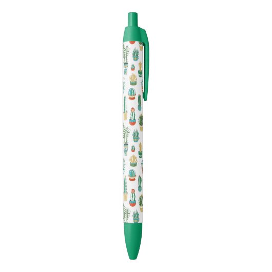 Succulent Patroon Zwarte Inkt Pen (Achterkant (Verticaal))