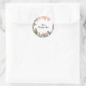 Succulent Peach Waterverf Message Sticker (Tas)