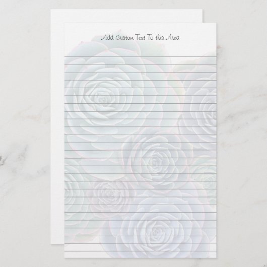 succulent persoonlijk gevoerd schrijfpapier briefpapier (Voorkant / Achterkant)