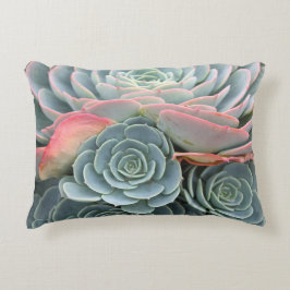 Succulent Pillow, Blue Echeverias Decoratief Kussen