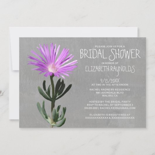 Succulent Plant Bridal Shower Invitations Kaart (Voorkant)