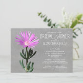 Succulent Plant Bridal Shower Invitations Kaart (Staand voorkant)