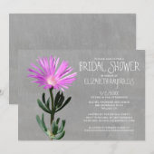 Succulent Plant Bridal Shower Invitations Kaart (Voorkant / Achterkant)