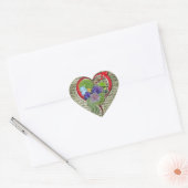 Succulent Plant decor binnen een hart Sticker (Envelop)