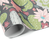 Succulent Plant- en cactus-patroon Cadeaupapier (Rol Hoek)
